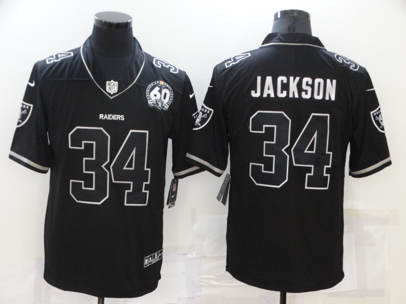 Men's Las Vegas Raiders #34 Bo Jackson Black Jersey